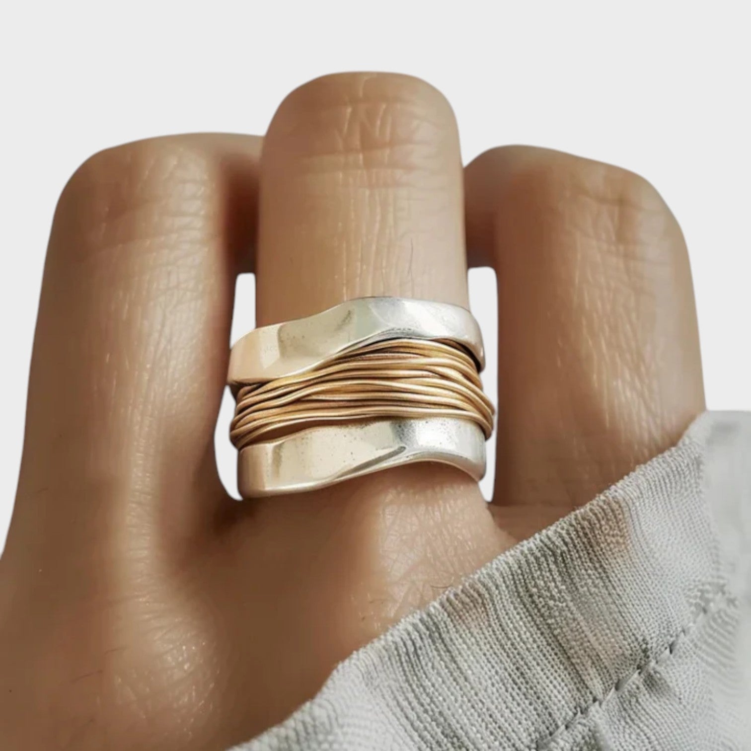 Bague Gilo en Or Vintage Argenté
