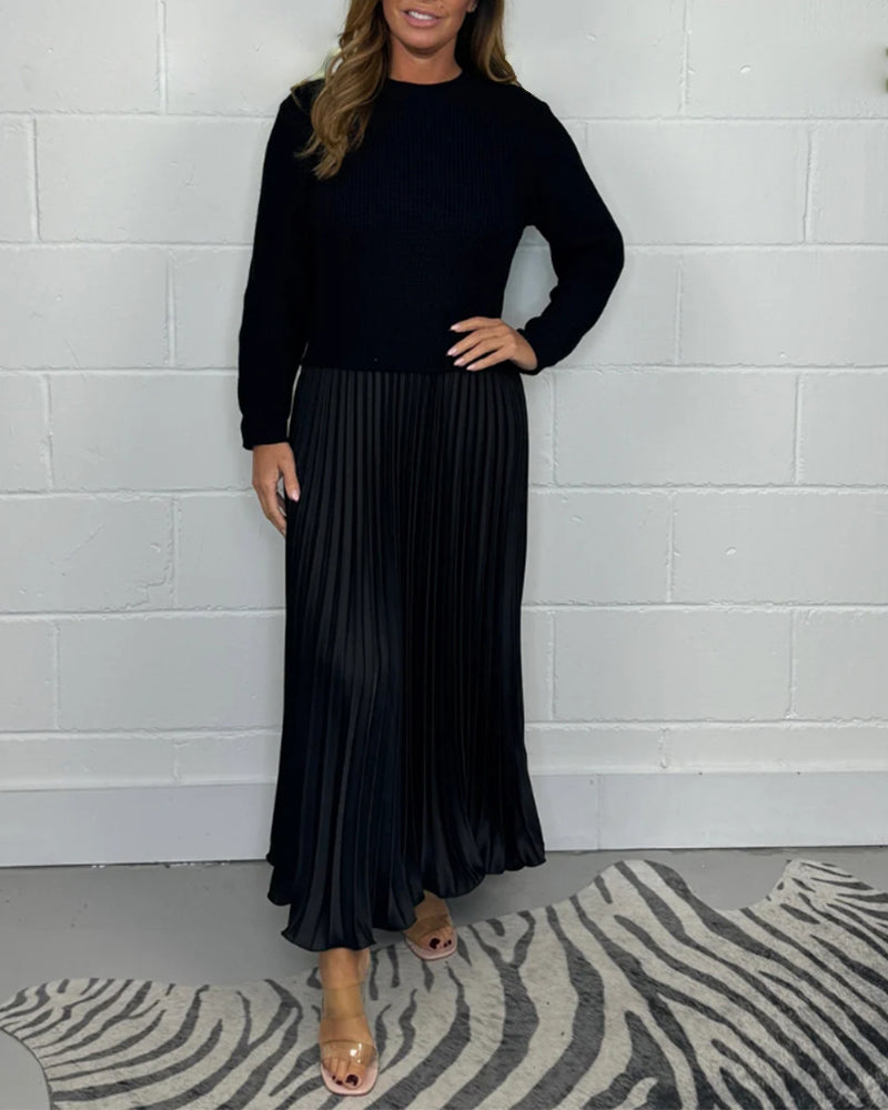 Jezebella™ | Élégante robe plissée en maille pour femmes