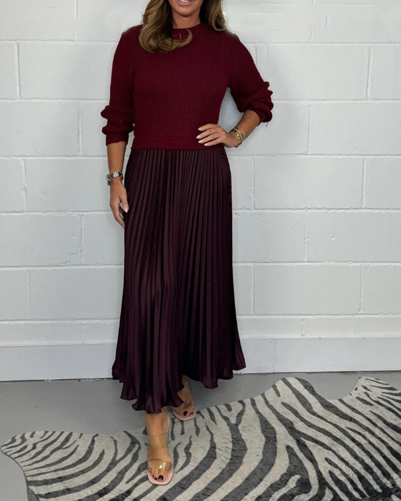 Jezebella™ | Élégante robe plissée en maille pour femmes