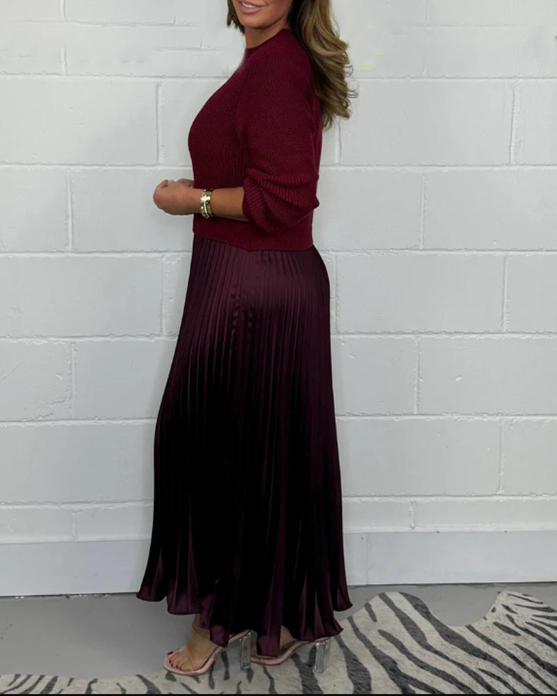 Jezebella™ | Élégante robe plissée en maille pour femmes