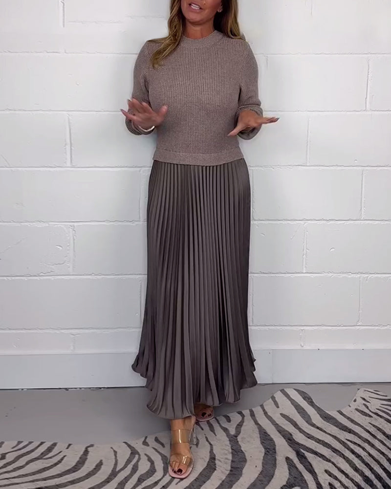 Jezebella™ | Élégante robe plissée en maille pour femmes