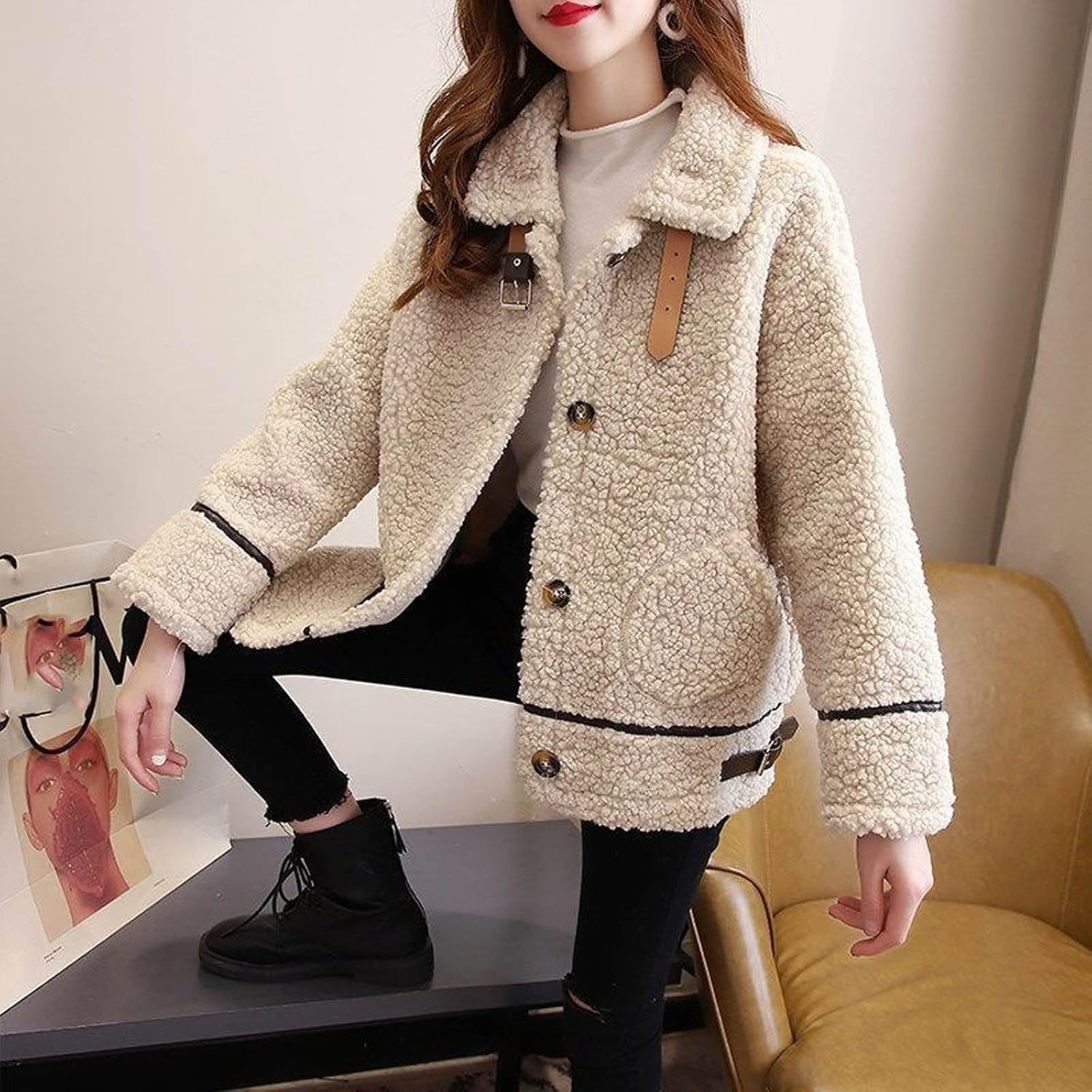 Jackie™ | Manteau Long Chaud pour Femmes avec Poches