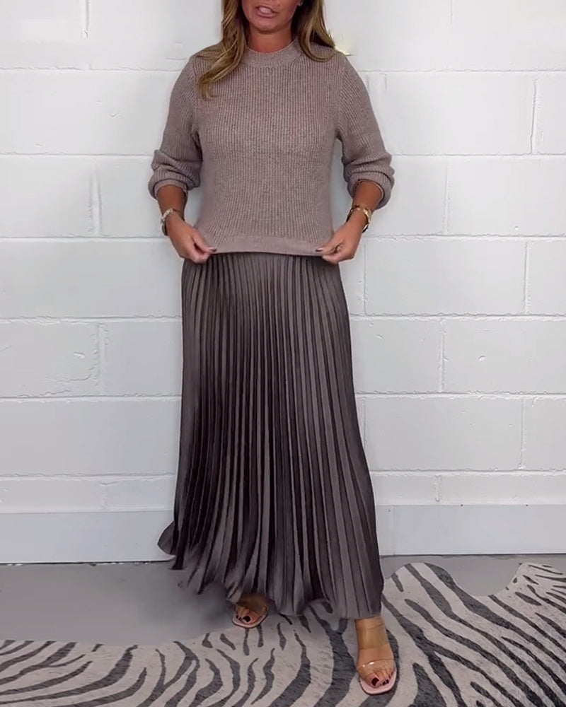 Jezebella™ | Élégante robe plissée en maille pour femmes