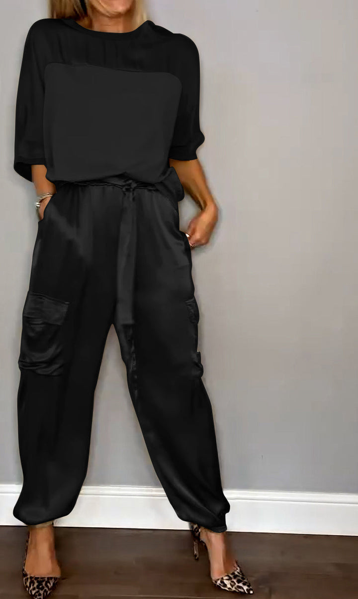 Amelia™ | Ensemble Femme Sophistiqué en Satin