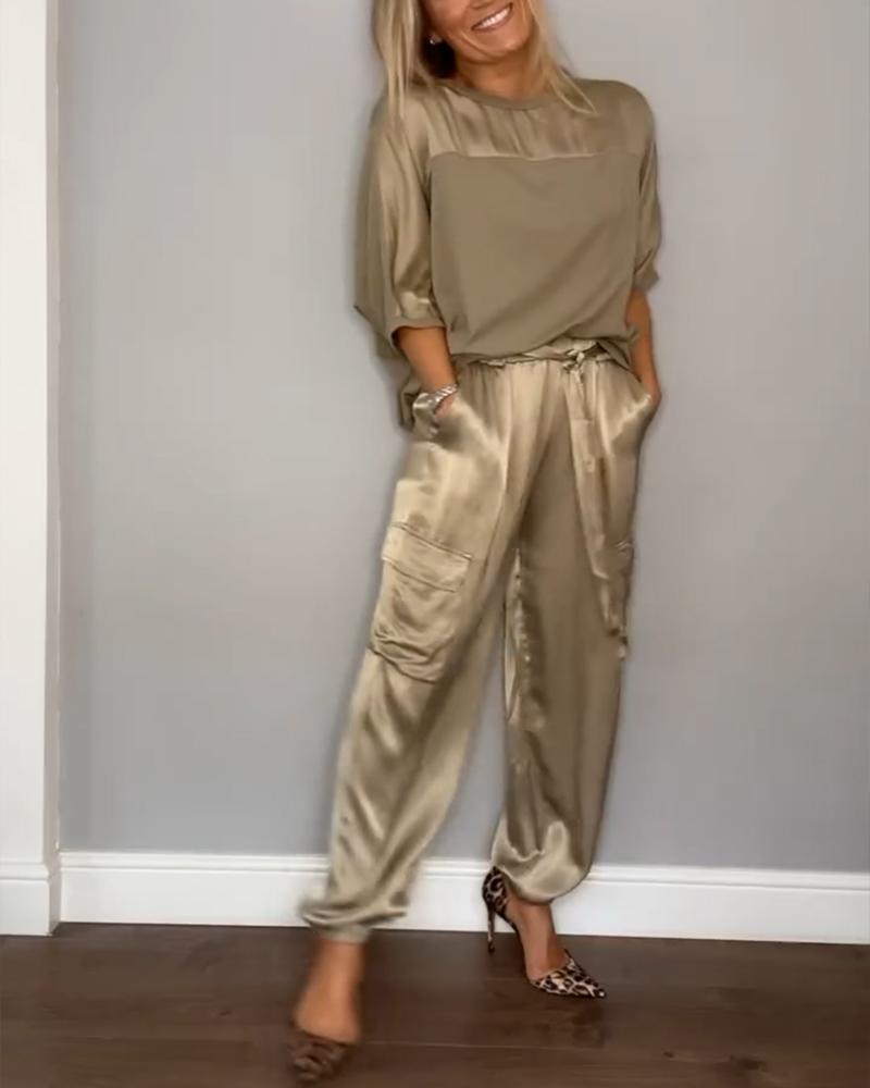 Amelia™ | Ensemble Femme Sophistiqué en Satin