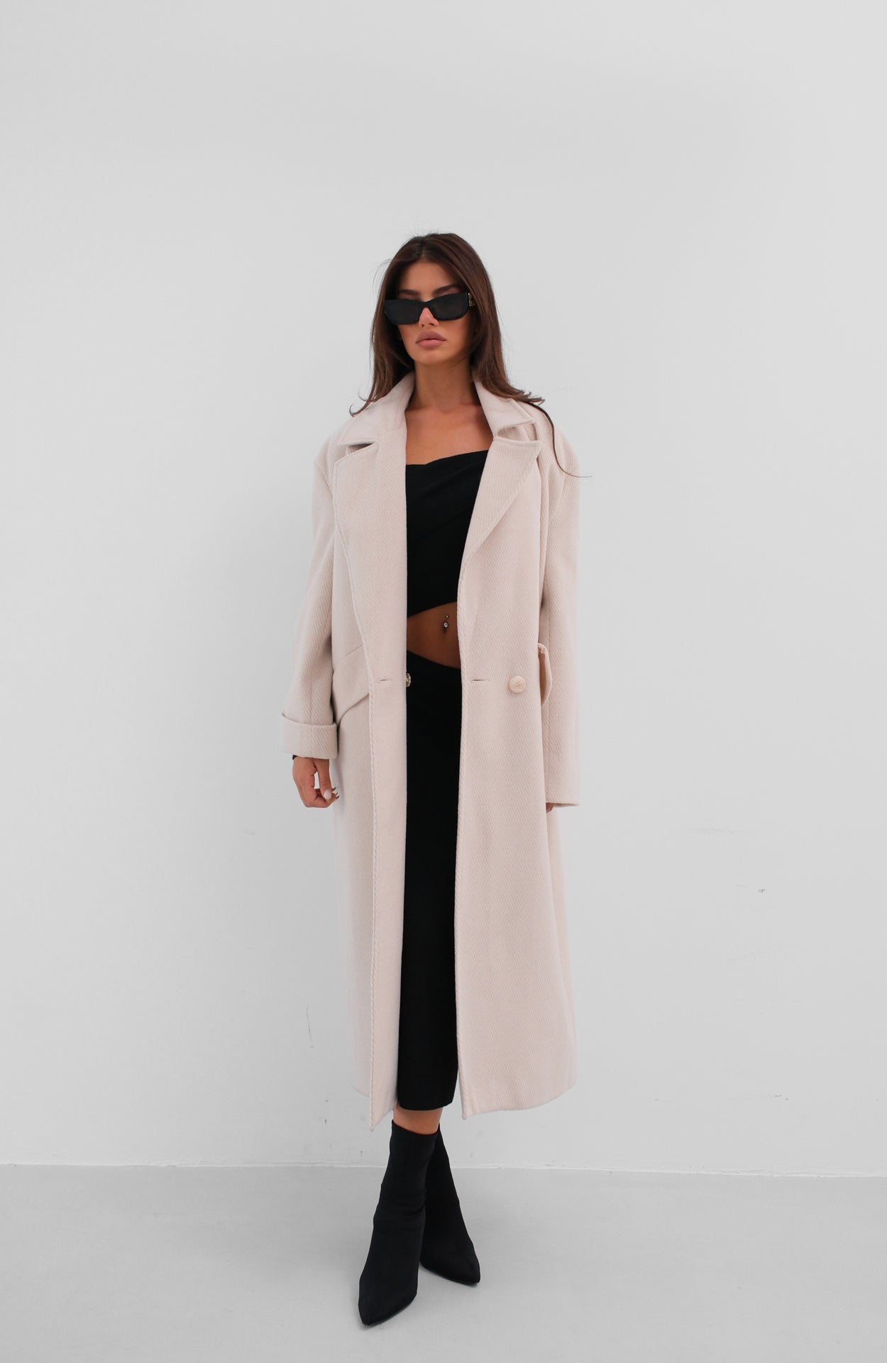 Felicity™ | Manteau Maxi Oversized pour Femmes en Beige