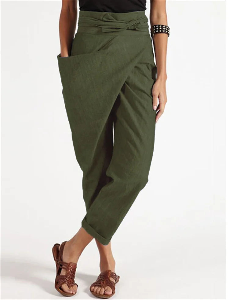 Eden™ le pantalon décontracté asymétrique avec une poche unilatérale