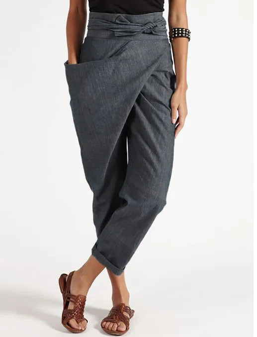 Eden™ le pantalon décontracté asymétrique avec une poche unilatérale