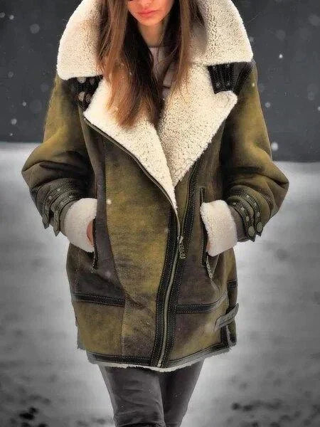 Bridget™ | Veste en Suède Sherpa pour Femmes