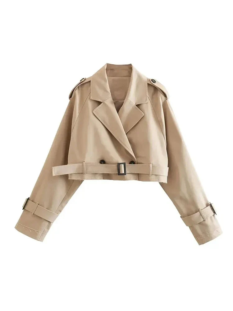 Chantal™| Trench-coat Vintage Femme avec Ceinture