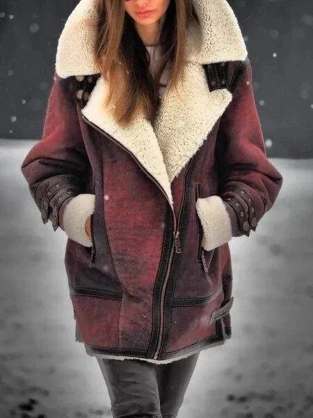 Bridget™ | Veste en Suède Sherpa pour Femmes