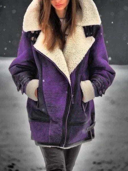Bridget™ | Veste en Suède Sherpa pour Femmes