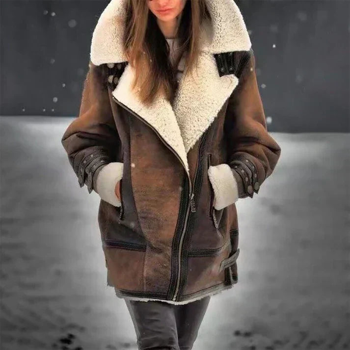 Bridget™ | Veste en Suède Sherpa pour Femmes